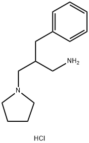 1-Pyrrolidinepropanamine, .beta.-(phenylmethyl)-, hydrochloride (1:2) Struktur