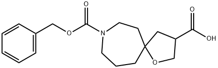 8-((苄氧基)羰基)-1-氧杂-8-氮杂螺[4.6]十一烷-3-羧酸 结构式