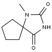 1-メチル-1,3-ジアザスピロ[4.4]ノナン-2,4-ジオン 化学構造式