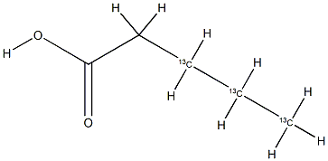 戊酸-3,4,5-13C3, 1173023-05-6, 结构式