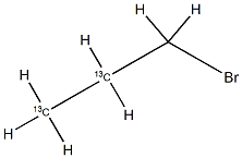 正丙基溴-2,3-13C2 结构式