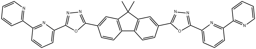 Bpy-FOXD , 2,7-Bis[2-(2,2'-bipyridine-6-yl)-1,3,4-oxadiazo-5-y 化学構造式