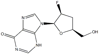 9-(2,3-dideoxy-2-fluoro-betaD-threo-pentofuranosyl)hypoxanthine,117525-25-4,结构式