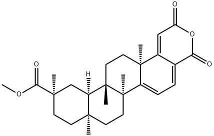 2,4-Dioxo-23,24-dinor-3-oxa-D:A-friedoolean-1(10),5,7-trien-29-oic acid methyl ester 结构式