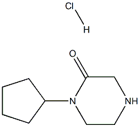 1-Cyclopentyl-piperazin-2-one hydrochloride Struktur