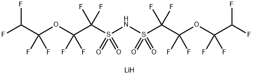 Ethanesulfonamide, 1,1,2,2-tetrafluoro-2-(1,1,2,2-tetrafluoroethoxy)-N-[[1,1,2,2-tetrafluoro-2-(1,1,2,2-tetrafluoroethoxy)ethyl]sulfonyl]-, lithium salt (1:1) Struktur