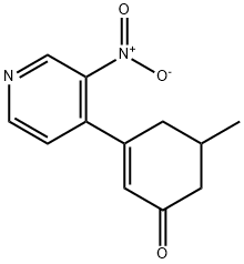 5-甲基-3 -(3-NITROPYRIDIN-4-YL)CYCLOHEX-2-ENONE,1187055-95-3,结构式