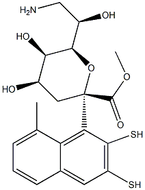 (8-(methyldithio)-1-naphthyl)methyl-8-amino-2,6-anhydro-3,8-dideoxyoctonate 结构式