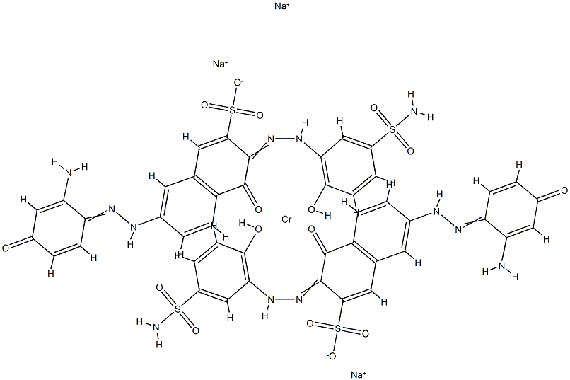 118716-62-4 Chromate(3-), bis7-(aminohydroxyphenyl)azo-3-5-(aminosulfonyl)-2-(hydroxy-.kappa.O)phenylazo-.kappa.N1-4-(hydroxy-.kappa.O)-2-naphthalenesulfonato(3-)-, trisodium