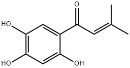 2-Buten-1-one,3-methyl-1-(2,4,5-trihydroxyphenyl)-(9CI) Structure