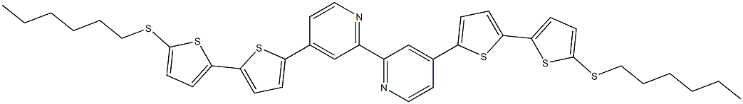 2,2'-Bipyridine, 4,4'-bis[5'-(hexylthio)[2,2'-bithiophen]-5-yl]-,1190631-38-9,结构式