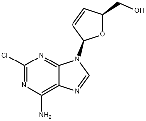 2-chloro-2',3'-didehydro-2',3'-dideoxyadenosine Structure