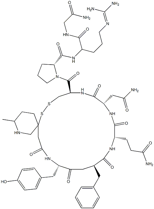 аргипрессин, (1-меркапто-4-метилциклогексанауксусная кислота)(1)- структура