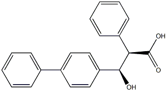 beta-Hydroxy-alpha-phenyl-(1,1'-biphenyl)-4-propanoic acid, (R',R')-(+)- 结构式