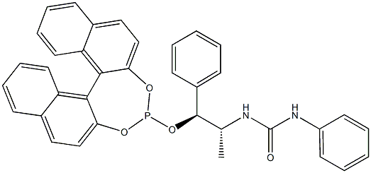 1-{(1R,2S)-1-[(11bR)-Dinaphtho[2,1-d:1',2'-f][1,3,2]dioxaphosphepin-4-yloxy]-1-phenylpropan-2-yl}-3-phenylurea Structure