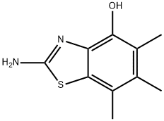 4-Benzothiazolol,2-amino-5,6,7-trimethyl-(9CI) 化学構造式