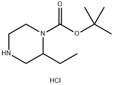 1-N-(TERT-BUTOXYCARBONYL)-2-ETHYL-PIPERAZINE-HCl Struktur