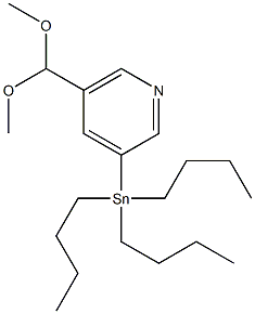 3-Formyl-5-(tributylstannyl)pyridine dimethylacetal Structure