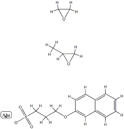 Polyethylene,Propyleneglycol (beta-Naphthyl) (3-Sulfopropyl) Diether, Potassium Salt Structure