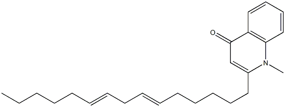 4(1H)-Quinolinone, 1-methyl-2-(6Z,9Z)-6,9-pentadecadien-1-yl- Struktur