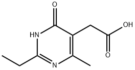 (2-ethyl-4-methyl-6-oxo-1,6-dihydro-5-pyrimidinyl)acetic acid(SALTDATA: FREE) Struktur