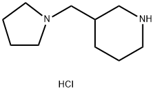 3-(1-Pyrrolidinylmethyl)piperidine dihydrochloride Struktur