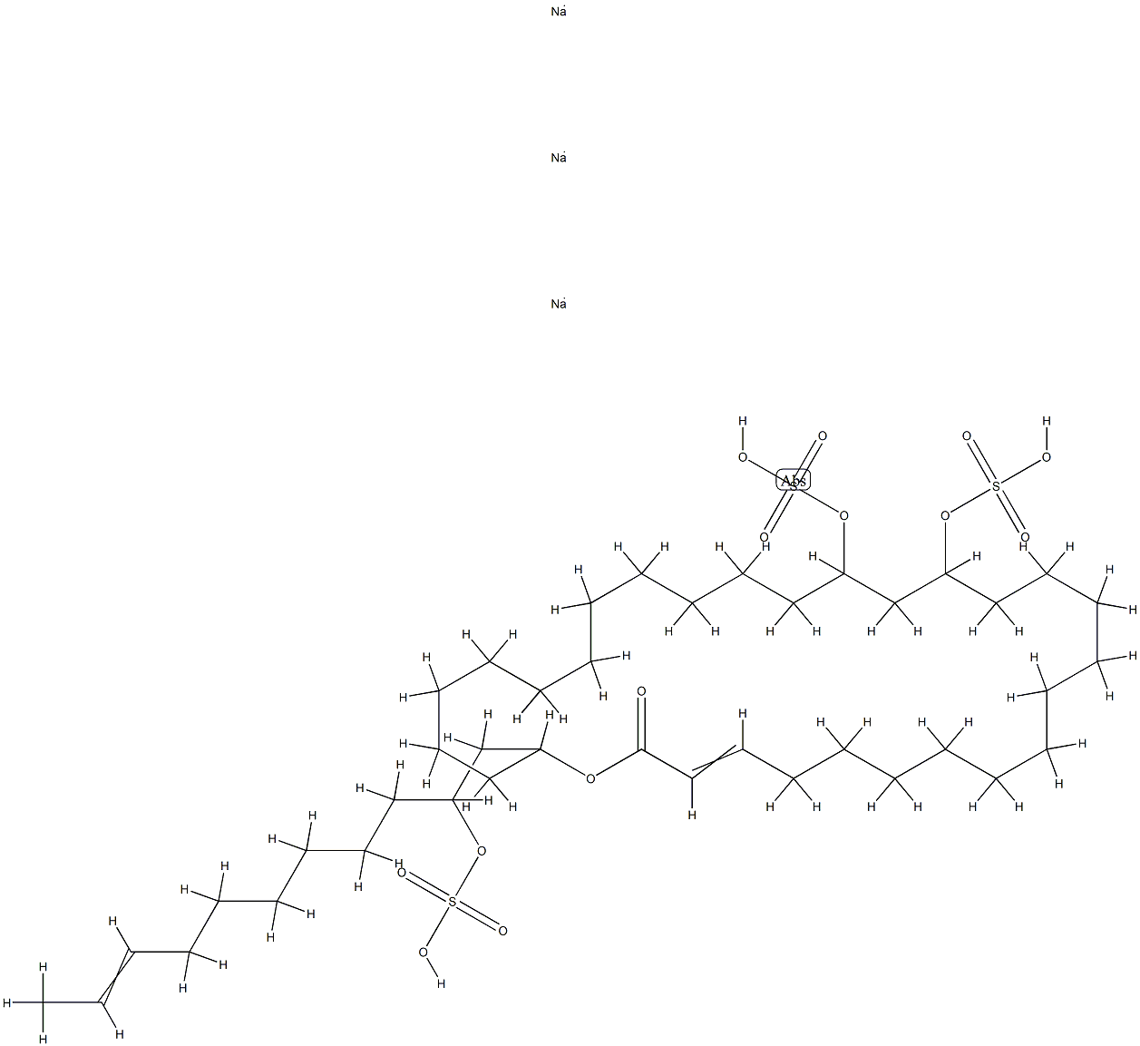 (2-sulfonate-9-undecenyl)oxacyclotriacont-3-ene-2-one-16,18-disulfonate,121313-79-9,结构式