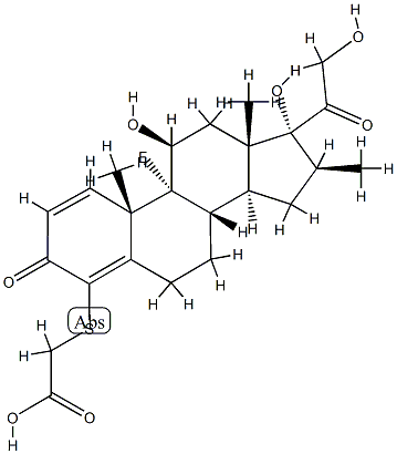 4-(carboxymethylthio)betamethasone 化学構造式