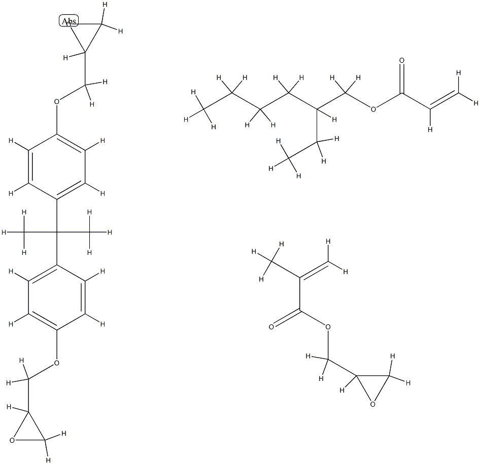 121676-49-1 2-Methyl-2-propenoic acid, oxiranylmethyl ester polymer with 2-ethylhexyl 2-propenoate and 2,2′-[(1-methylethylidene)bis(4,1-phenyleneoxy methylene)] bis[oxirane]