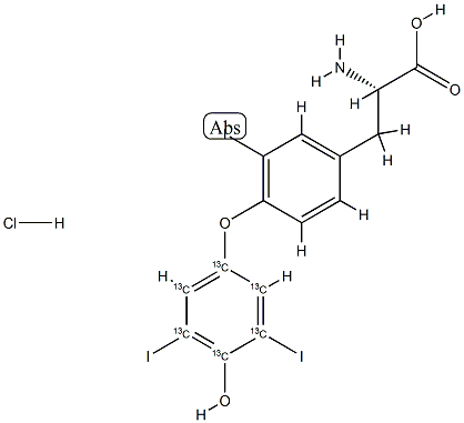 3,3',5'-Triiodothyronine-(diiodophenyl-13C6) hydrochloride Struktur