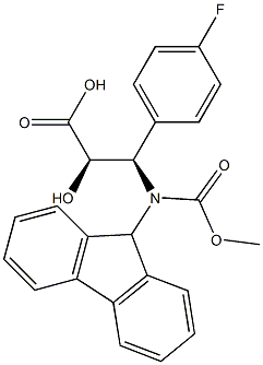 N-(9H-Fluoren-9-yl)MethOxy]Carbonyl (2R,3R)-3-Amino-3-(4-fluoro-phenyl)-2-hydroxypropionic acid Structure