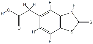 5-Benzothiazoleaceticacid,2,3-dihydro-2-thioxo-(9CI) Structure