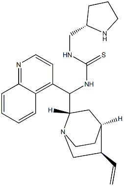 N-(8Α,9S)-奎宁-9-基]-N'-[(2S)-2-吡咯烷基甲基]硫脲 结构式