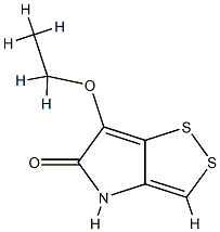 1,2-Dithiolo[4,3-b]pyrrol-5(4H)-one,6-ethoxy-(9CI) Structure