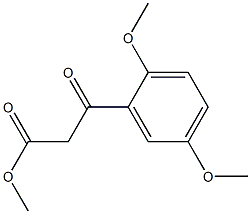 2,5-Dimethoxy-beta-oxobenzenepropanoic acid methyl ester Struktur