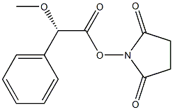 N-succinimidyl-2-methoxy 2-phenylacetic acid ester Struktur