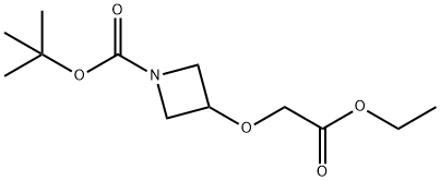 tert-butyl 3-((ethoxycarbonyl)methoxy)azetidine-1-carboxylate Struktur