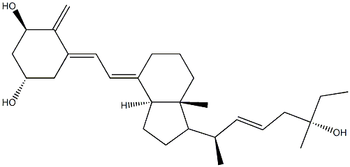 25-dehydro-1,25-dihydroxy-26-methylvitamin D3 结构式