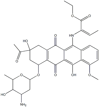 5-imino-N-(1-carboethoxypropen-1-yl)daunorubicin,123618-02-0,结构式