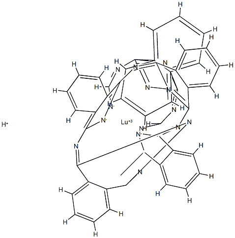 hydrogen bis[29H,31H-phthalocyaninato(2-)-N29,N30,N31,N32]lutetate(1-) Structure