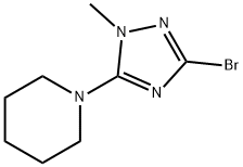 1-(3-bromo-1-methyl-1H-1,2,4-triazol-5-yl)piperidine(SALTDATA: FREE) Structure