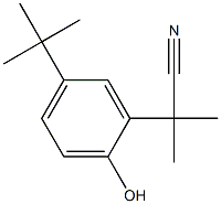 Benzeneacetonitrile, 5-(1,1-diMethylethyl)-2-hydroxy-α,α-diMethyl- 结构式