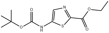 5-tert-Butoxycarbonylamino-thiazole-2-carboxylic acid ethyl ester Structure