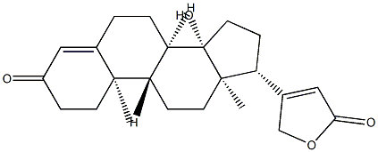 17-hydroxy-3-oxocarda-4,20(22)-dienolide 结构式