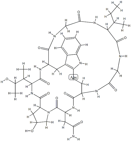 amaninamide, S-deoxy-(gamma-hydroxy-Ile(3))- Structure