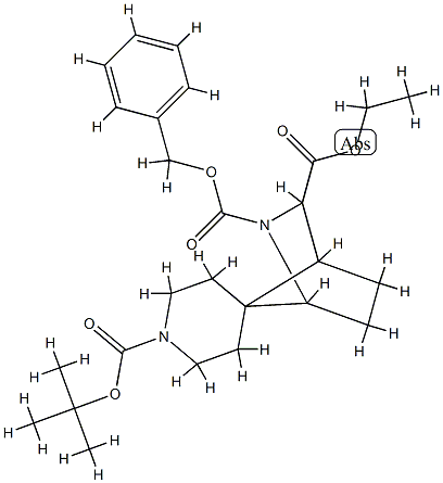 Racemic-(1S,3S,4R)-2-Benzyl 1'-Tert-Butyl 3-Ethyl 2-Azaspiro[Bicyclo[2.2.1]Heptane-7,4'-Piperidine]-1',2,3-Tricarboxylate Struktur