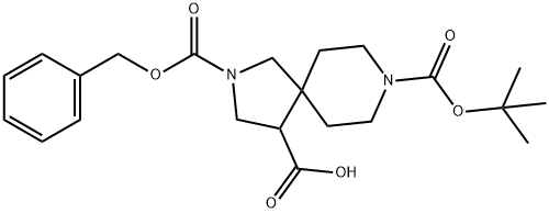 2-(Benzyloxycarbonyl)-8-(Tert-Butoxycarbonyl)-2,8-Diazaspiro[4.5]Decane-4-Carboxylic Acid(WX100122) 化学構造式
