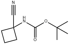 (1-Cyano-cyclobutyl)-carbamic acid tert-butyl ester Struktur