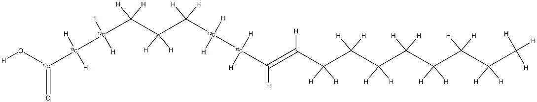 Elainic acid-1,2,3,7,8-13C5, 1255644-48-4, 结构式