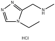 4H-1,2,4-Triazole-3-methanamine, 4-ethyl-N-methyl-, hydrochloride (1:2) Structure